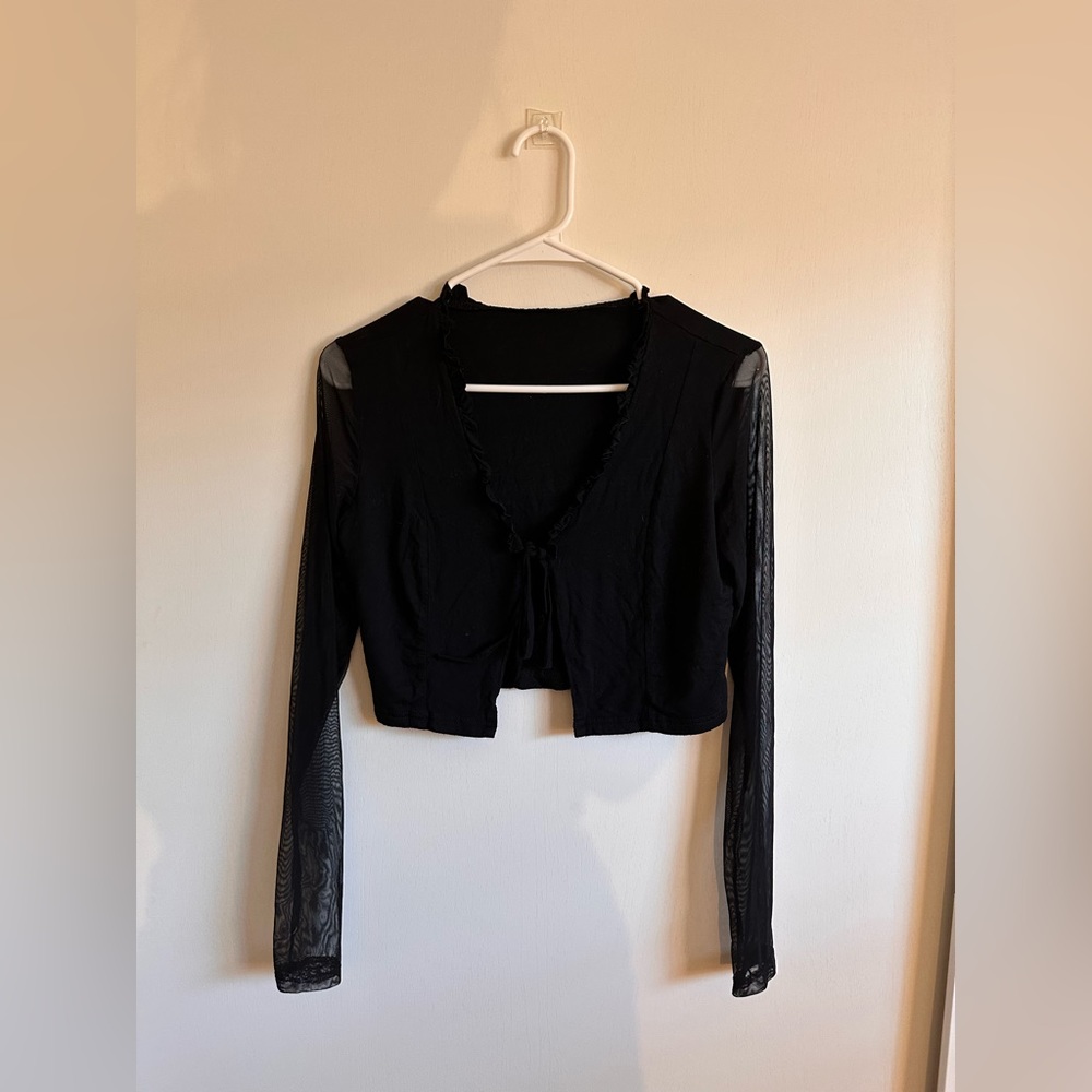Black Shein tie shirt